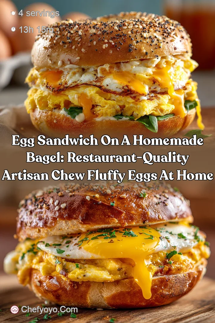 Egg Sandwich on a Homemade Bagel: Restaurant-Quality Artisan Chew Fluffy Eggs at Home