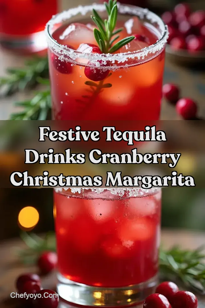 Festive Tequila Drinks Cranberry Christmas Margarita