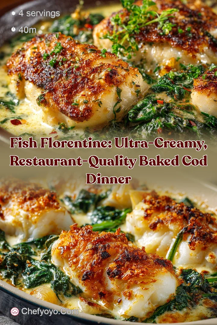 Fish Florentine: Ultra-Creamy Restaurant-Quality Baked Cod Dinner