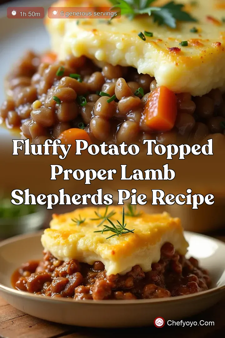 Fluffy Potato Topped Proper Lamb Shepherds Pie Recipe
