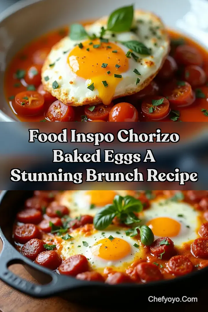 Food Inspo Chorizo Baked Eggs A Stunning Brunch Recipe
