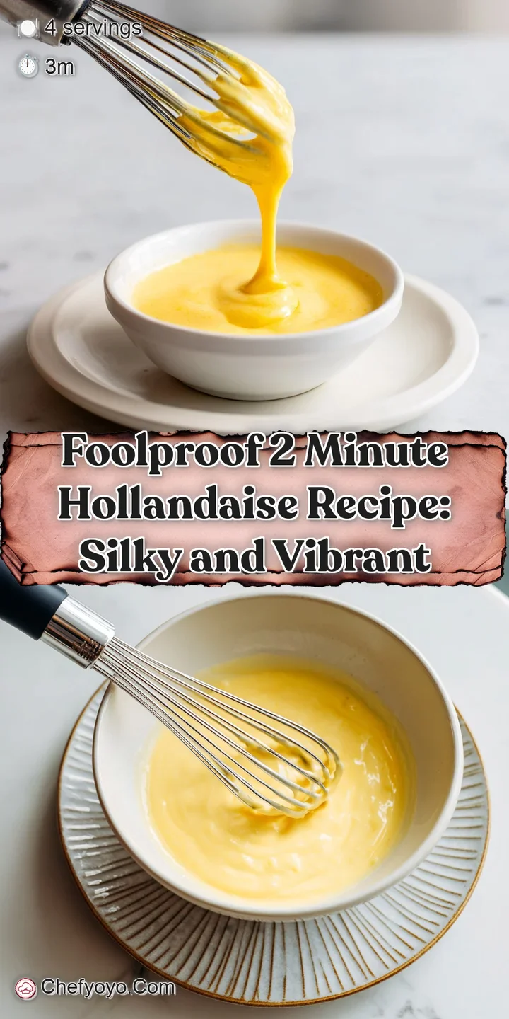 Close-up of thick, glossy hollandaise sauce, a pale yellow cascade with tiny air bubbles, promising a rich and buttery fla...