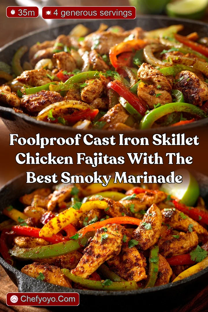 Foolproof Cast Iron Skillet Chicken Fajitas with the Best Smoky Marinade