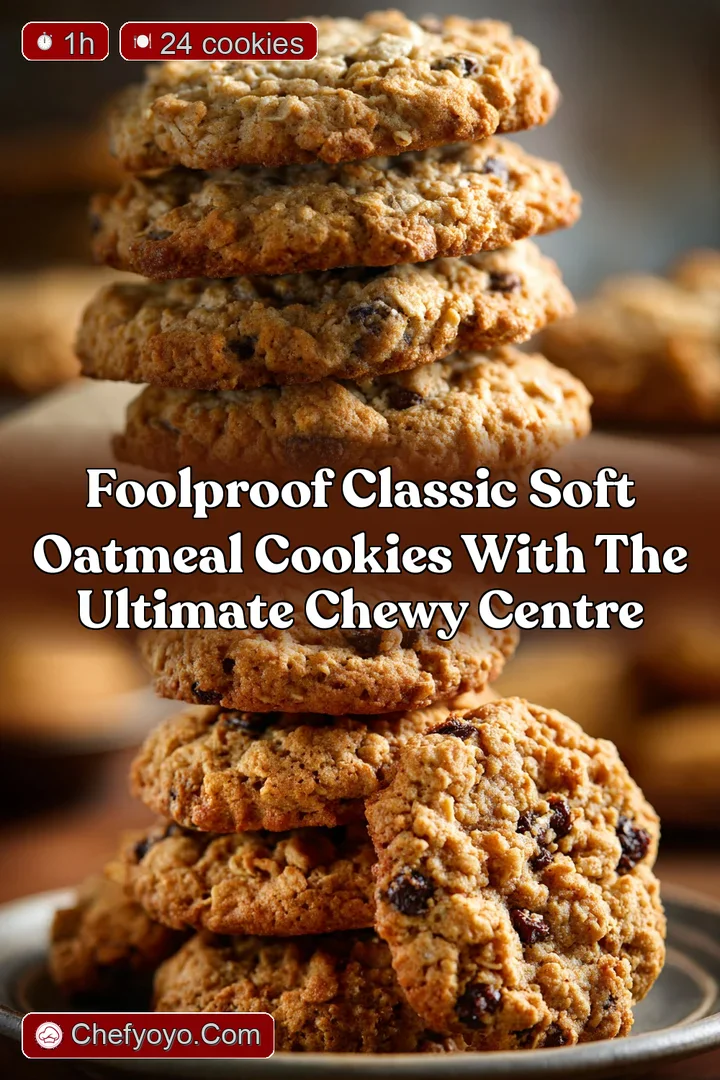 Foolproof Classic Soft Oatmeal Cookies with the Ultimate Chewy Centre