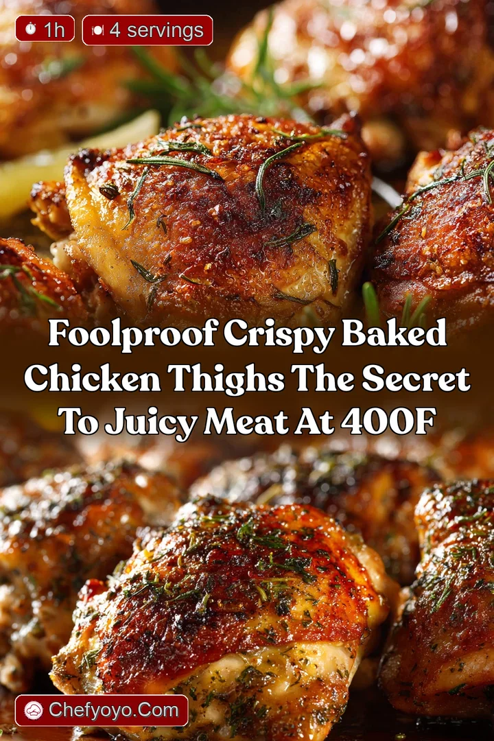 Foolproof Crispy Baked Chicken Thighs The Secret to Juicy Meat at 400F