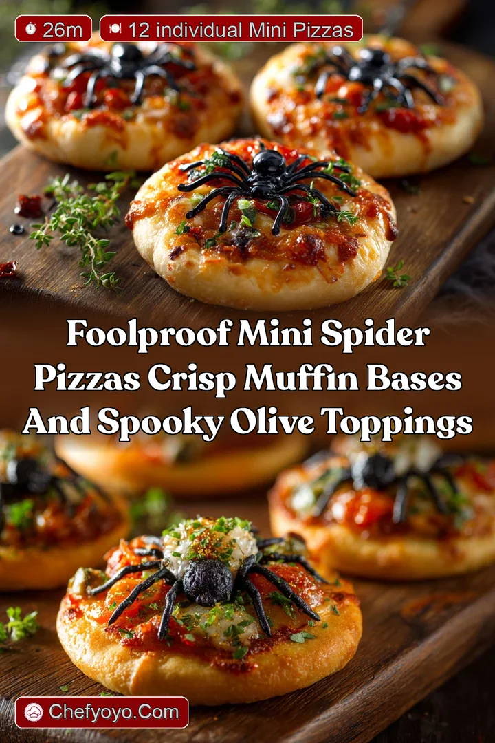 Foolproof Mini Spider Pizzas Crisp Muffin Bases and Spooky Olive Toppings
