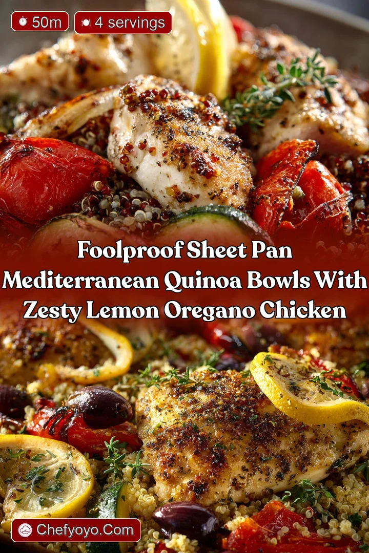 Foolproof Sheet Pan Mediterranean Quinoa Bowls with Zesty Lemon Oregano Chicken