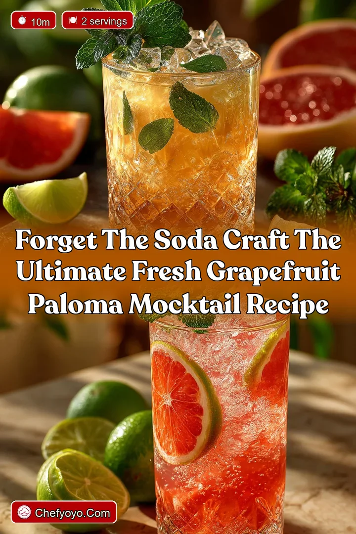 Forget the Soda Craft the Ultimate Fresh Grapefruit Paloma Mocktail Recipe