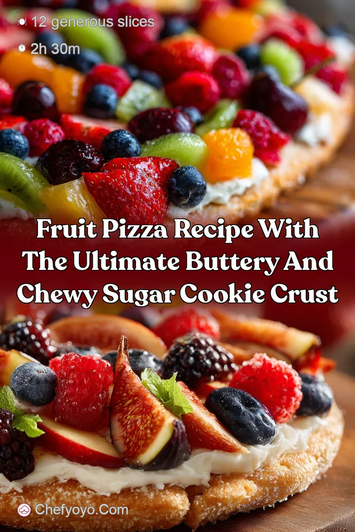 Fruit Pizza Recipe with the ultimate buttery and chewy Sugar Cookie Crust