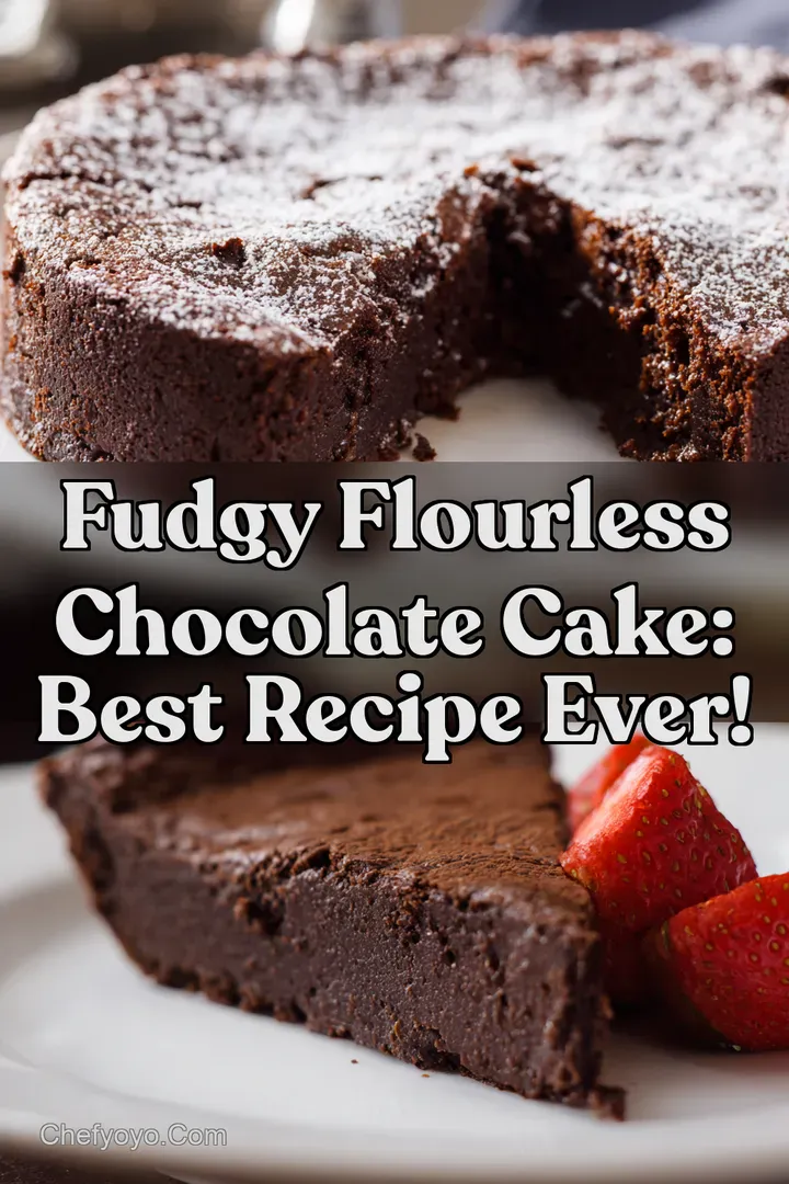 Fudgy Flourless Chocolate Cake: Best Recipe Ever! : PIN FOR LATER Fudgy Flourless Chocolate Cake: Best Recipe Ever!