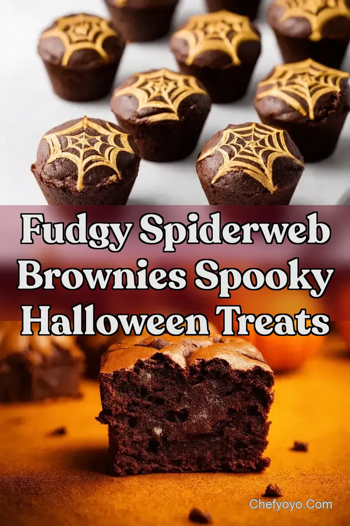 Fudgy Spiderweb Brownies Spooky Halloween Treats