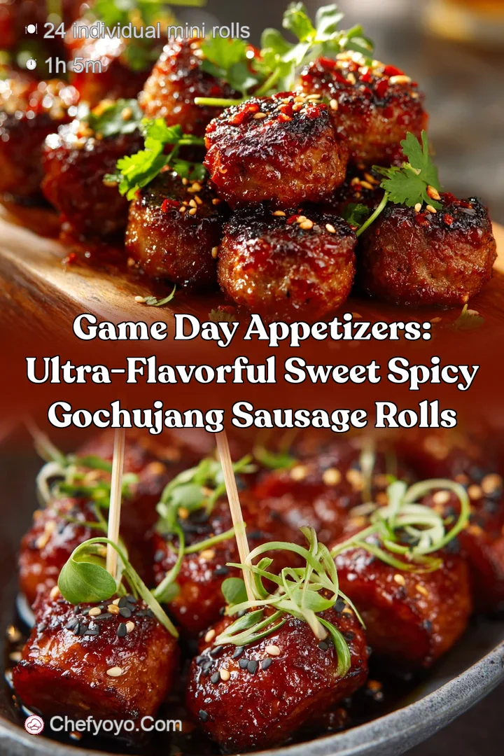 Game Day Appetizers: Ultra-Flavorful Sweet Spicy Gochujang Sausage Rolls