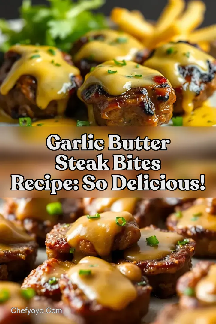 Garlic Butter Steak Bites Recipe: So Delicious! : PIN FOR LATER Garlic Butter Steak Bites Recipe: So Delicious!
