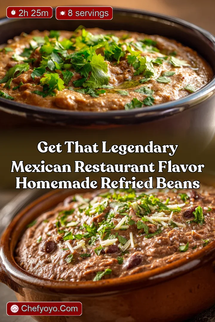Get that legendary Mexican Restaurant Flavor Homemade Refried Beans