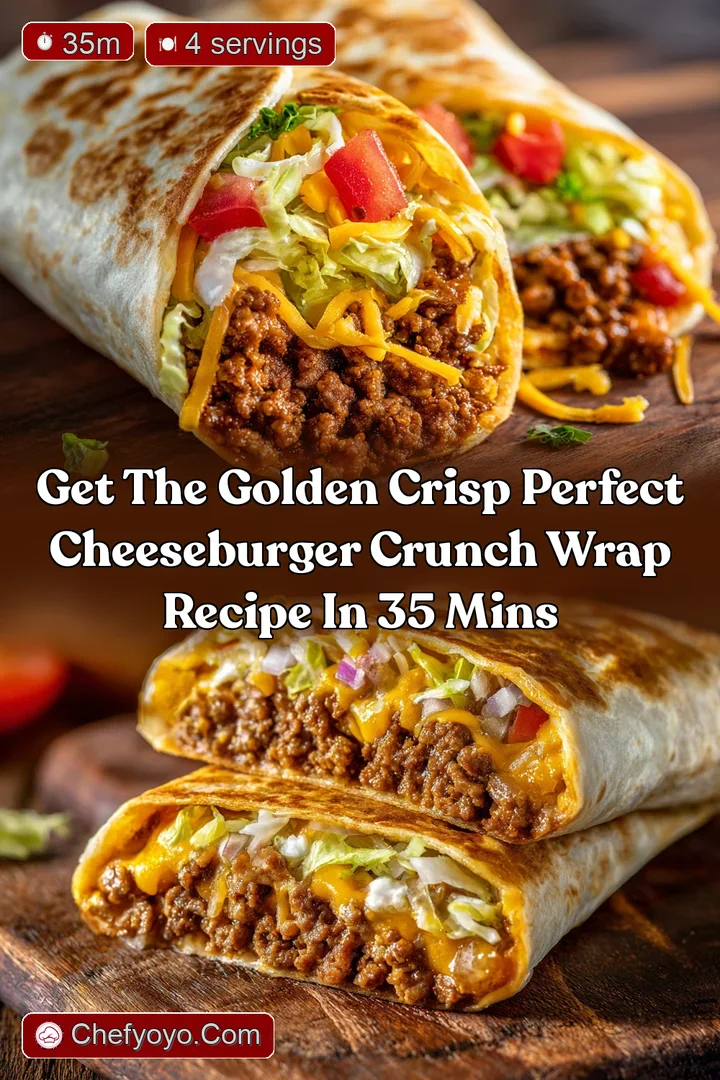 Get the Golden Crisp Perfect Cheeseburger Crunch Wrap Recipe in 35 Mins