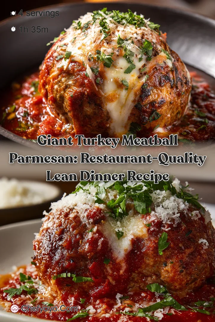 Giant Turkey Meatball Parmesan: Restaurant-Quality Lean Dinner Recipe