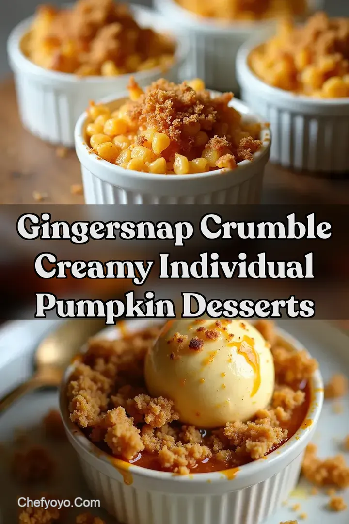 Gingersnap Crumble Creamy Individual Pumpkin Desserts