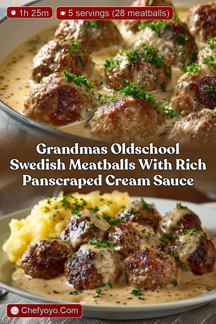 Grandmas OldSchool Swedish Meatballs with Rich PanScraped Cream Sauce