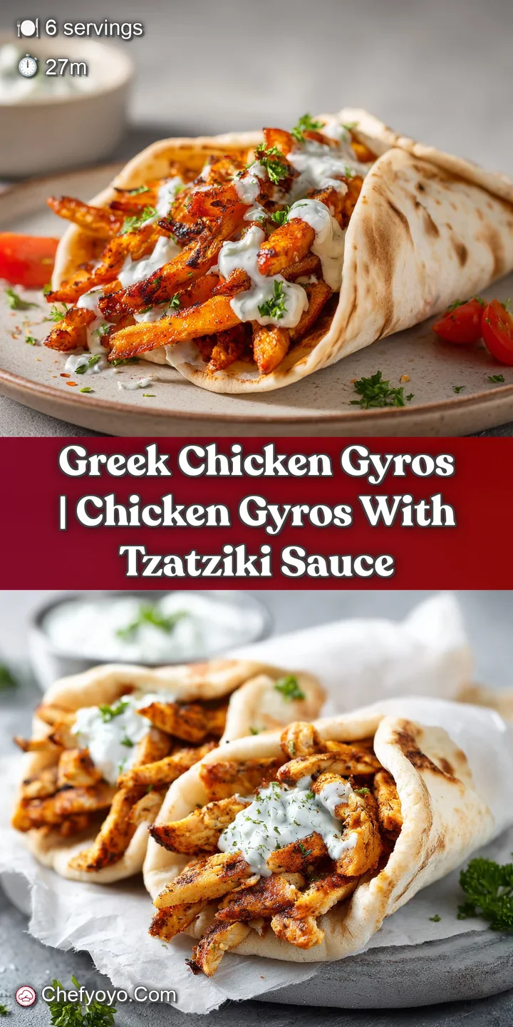 Close-up of juicy charred chicken strips and cool white tzatziki dripping from a soft, toasted pita bread fold.