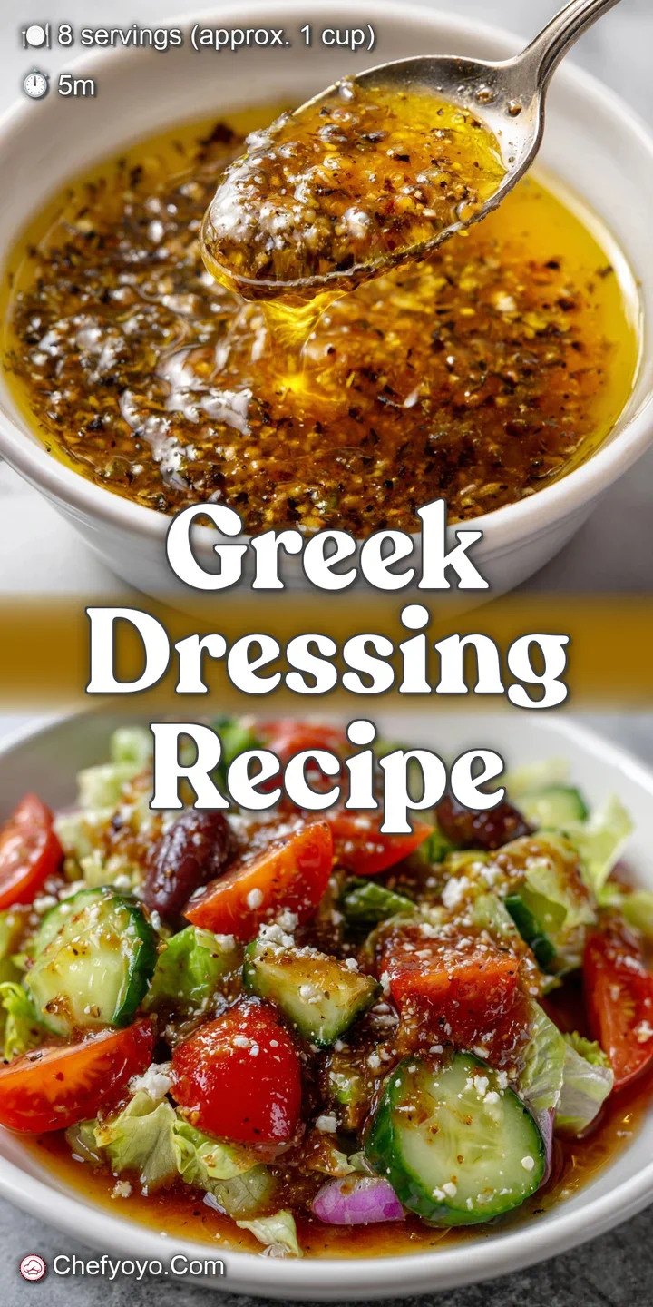 Greek Dressing: Authentic Homemade Vinaigrette Recipe - ChefYoyo 
