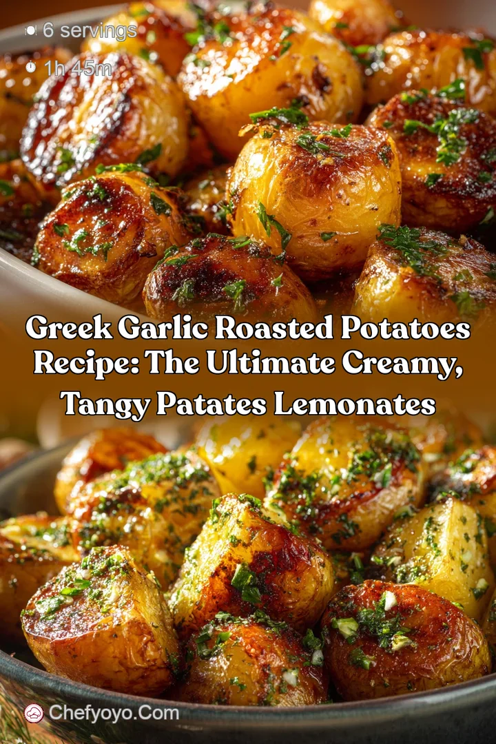 Greek Garlic Roasted Potatoes Recipe: The Ultimate Creamy Tangy Patates Lemonates