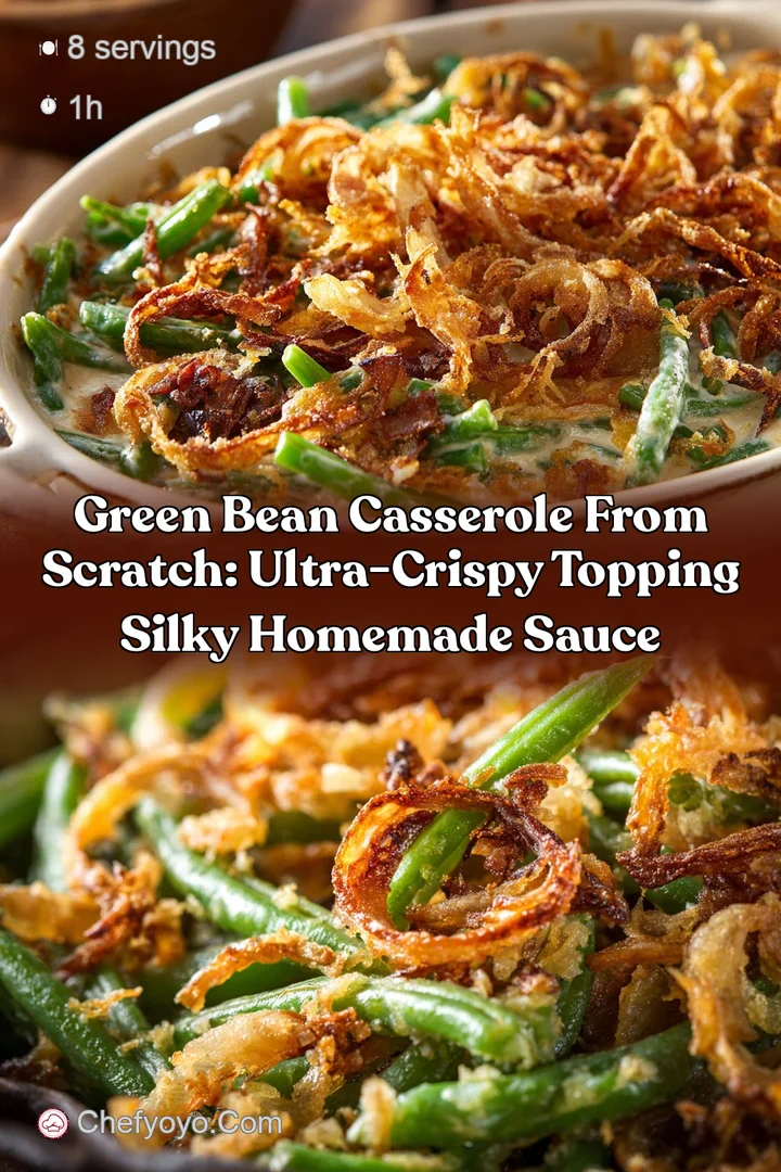 Green Bean Casserole From Scratch: Ultra-Crispy Topping Silky Homemade Sauce