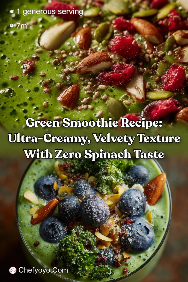 Green Smoothie Recipe: Ultra-Creamy Velvety Texture with Zero Spinach Taste