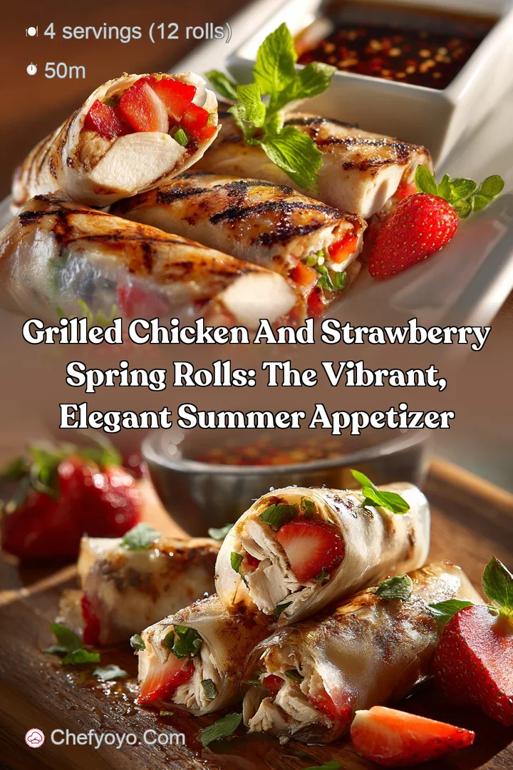 Grilled Chicken and Strawberry Spring Rolls: The Vibrant Elegant Summer Appetizer