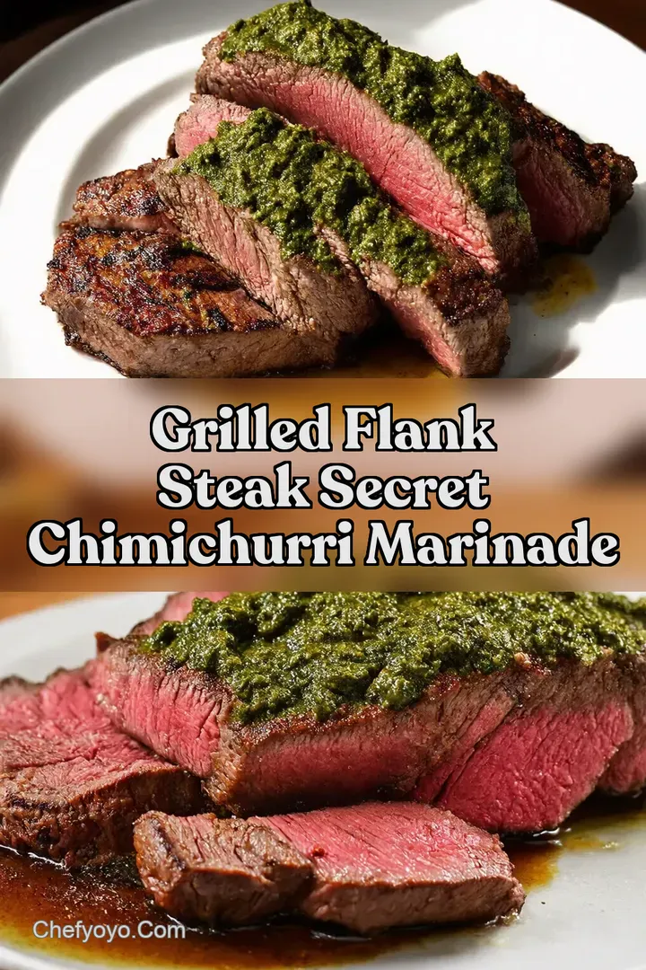 Grilled Flank Steak Secret Chimichurri Marinade