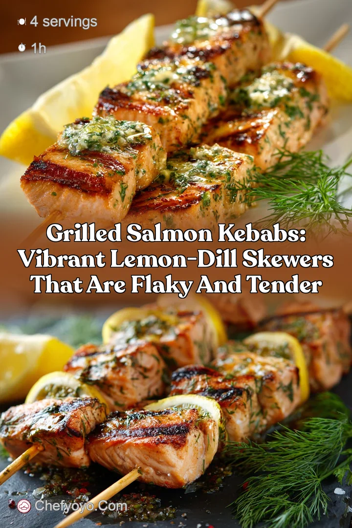 Grilled Salmon Kebabs: Vibrant Lemon-Dill Skewers That Are Flaky and Tender