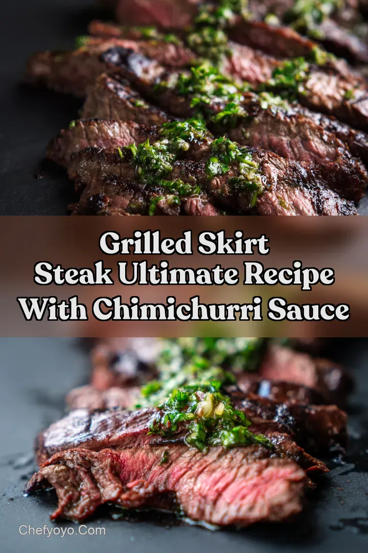 Grilled Skirt Steak Ultimate Recipe with Chimichurri Sauce