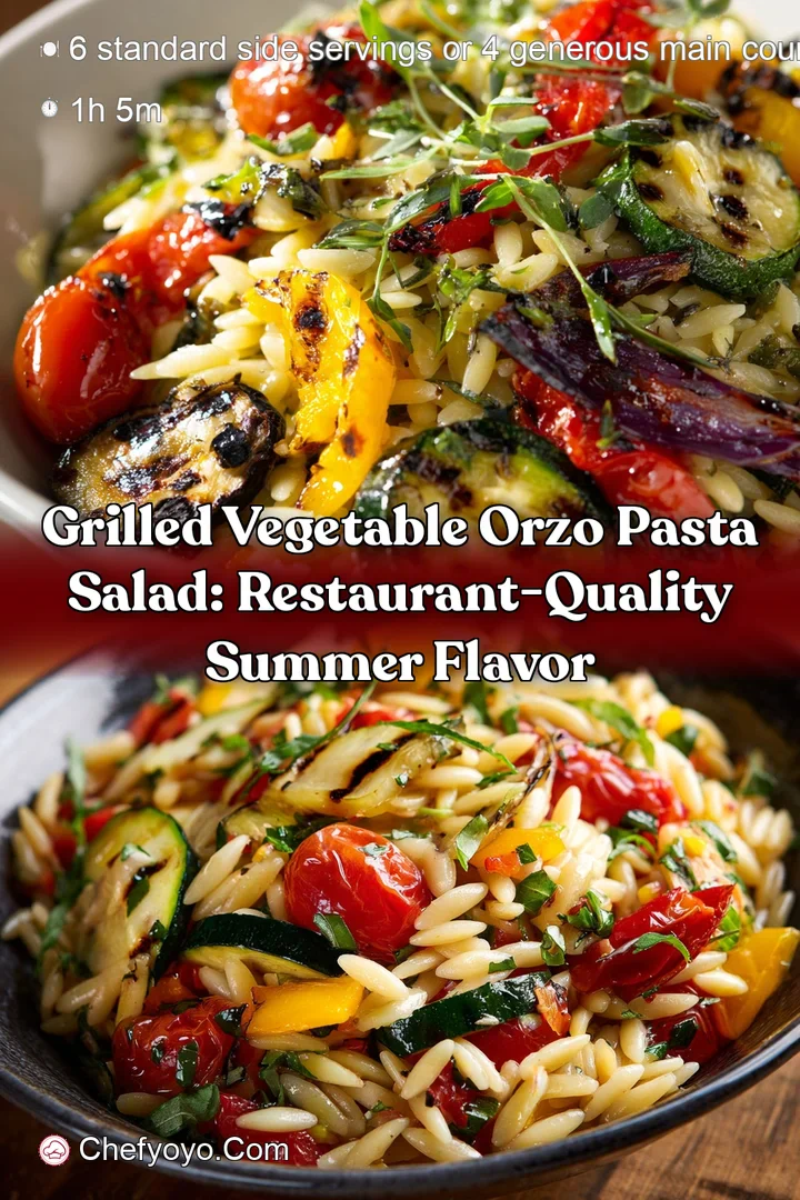 Grilled Vegetable Orzo Pasta Salad: Restaurant-Quality Summer Flavor