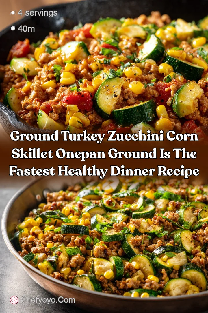 Ground turkey zucchini corn skillet Onepan ground is the Fastest Healthy Dinner Recipe