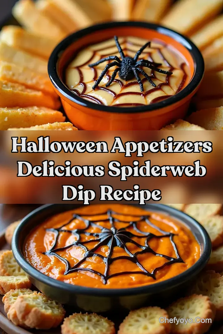 Halloween Appetizers Delicious Spiderweb Dip Recipe