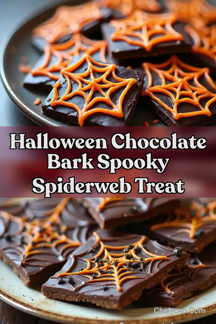 Halloween Chocolate Bark Spooky Spiderweb Treat