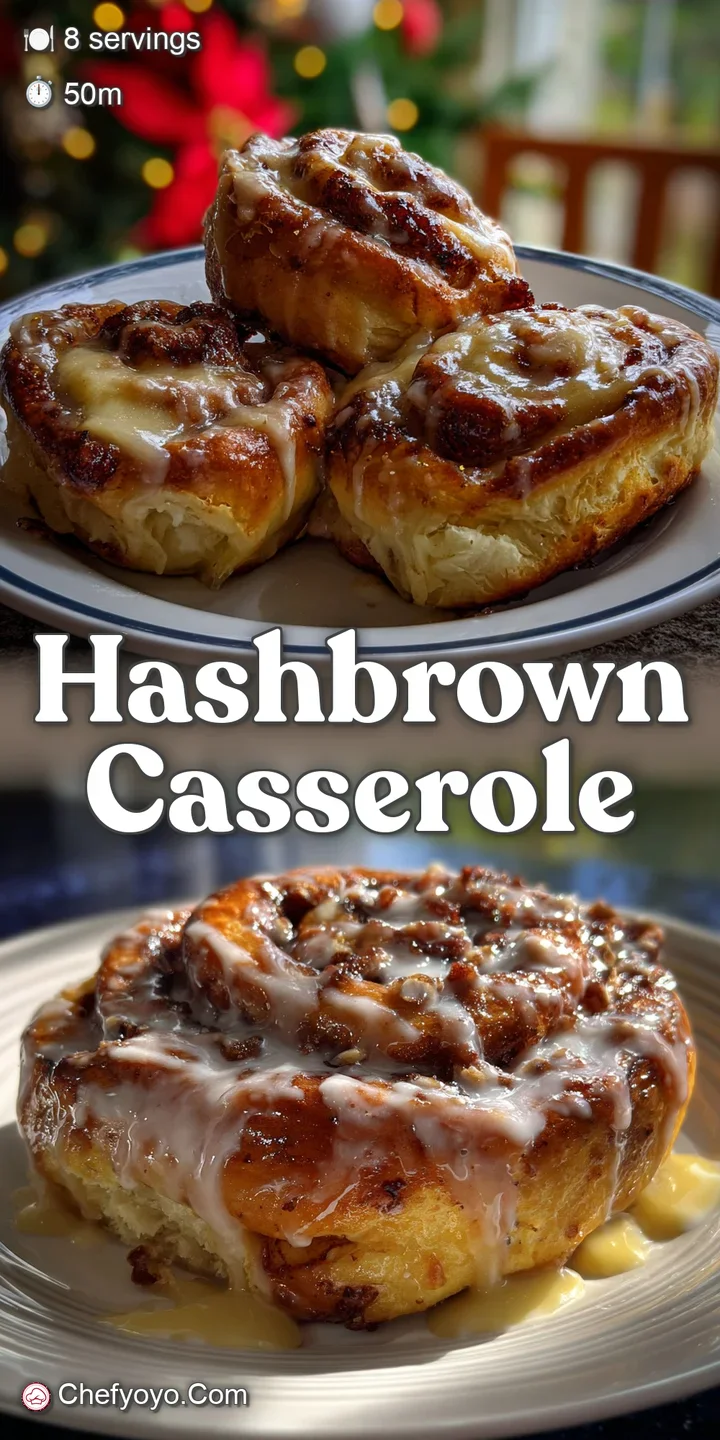 Close-up of a warm, glistening cinnamon roll, revealing layers of cinnamon swirl and a creamy white icing. Fluffy, invitin...