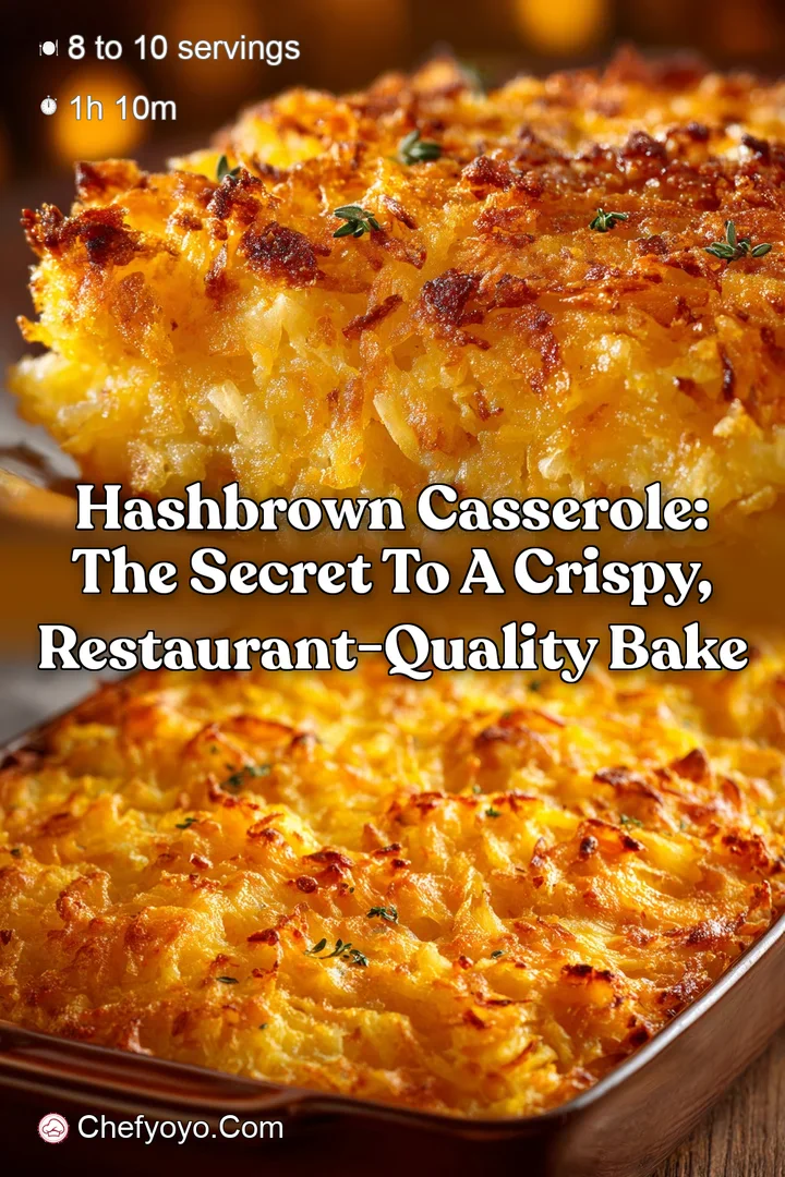 Hashbrown Casserole: The Secret to a Crispy Restaurant-Quality Bake