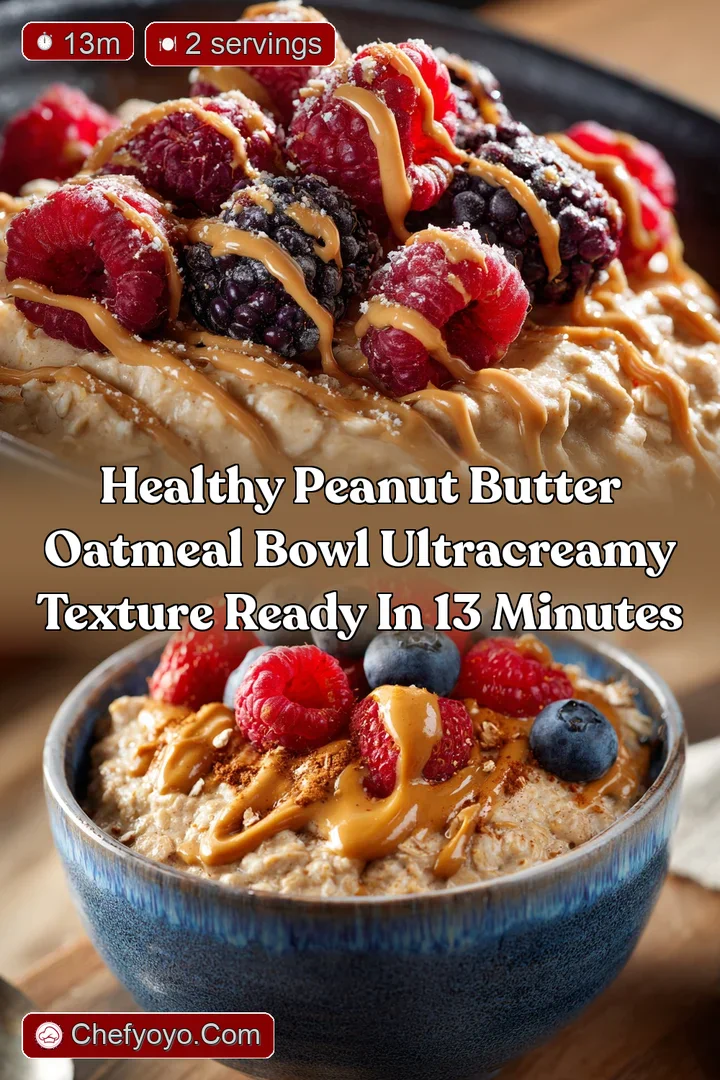 Healthy Peanut Butter Oatmeal Bowl UltraCreamy Texture Ready in 13 Minutes