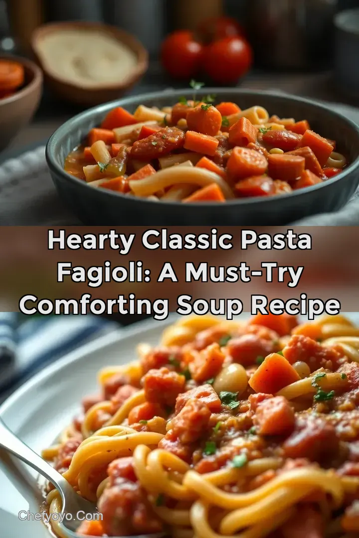 Hearty Classic Pasta Fagioli: A Must-Try Comforting Soup Recipe
