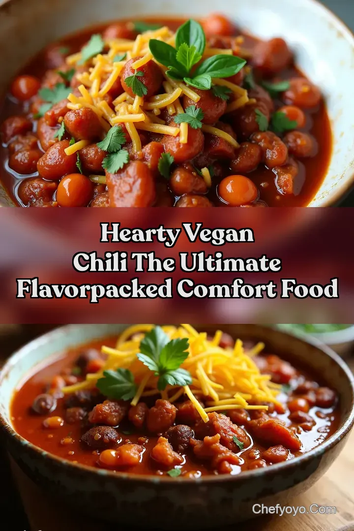 Hearty Vegan Chili The Ultimate FlavorPacked Comfort Food
