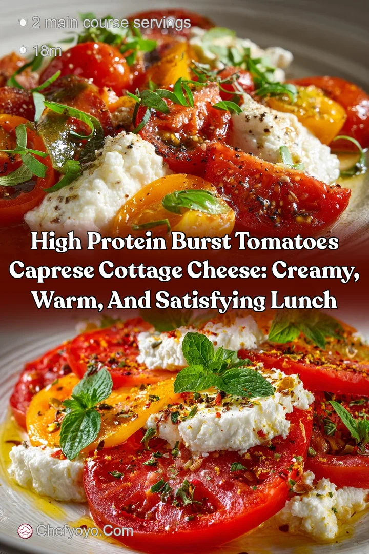High Protein Burst Tomatoes Caprese Cottage Cheese: Creamy Warm and Satisfying Lunch