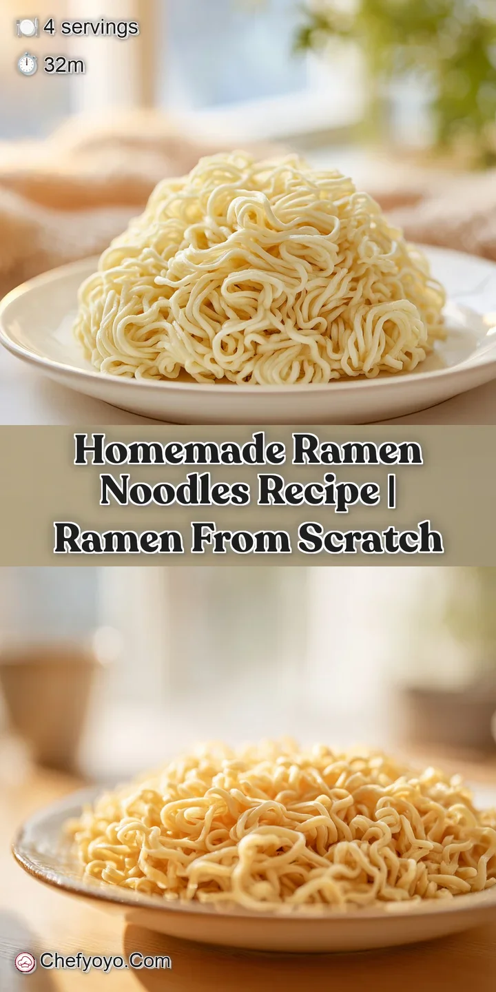 Close-up of glistening homemade ramen noodles, partially submerged in a rich, flavorful broth with visible specks of umami.