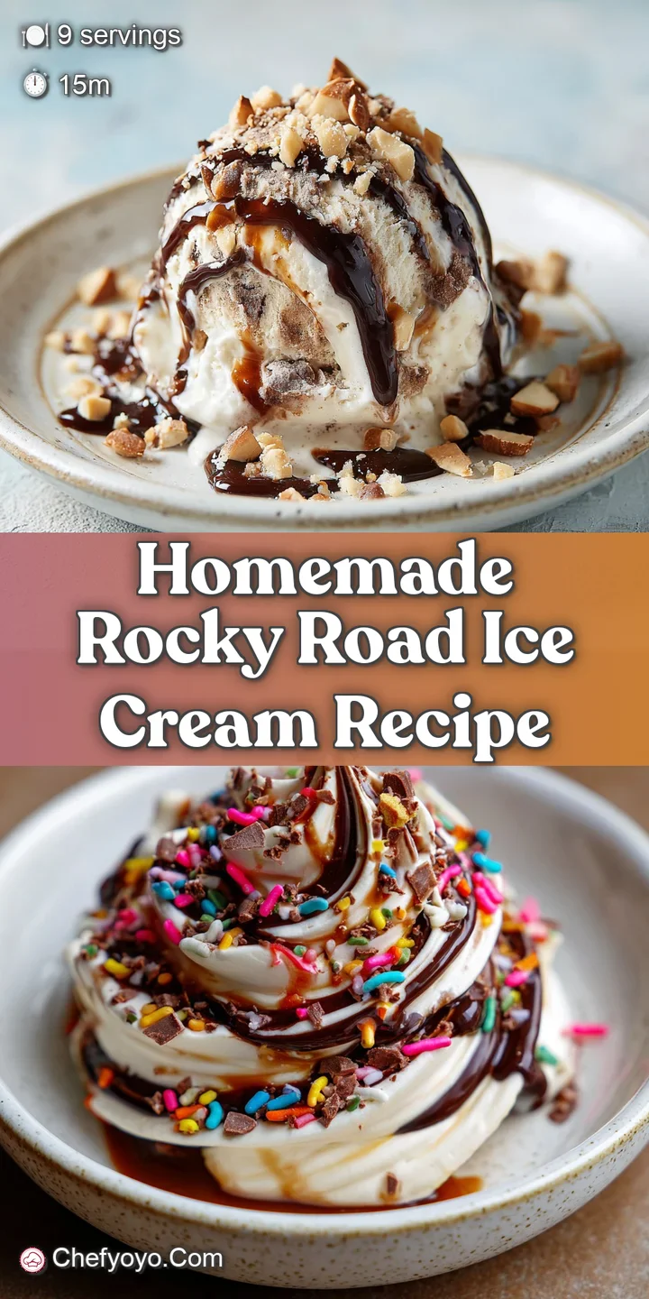 Close-up of rocky road ice cream, showing textured ripples, glossy chocolate pieces, and soft, pillowy marshmallows.