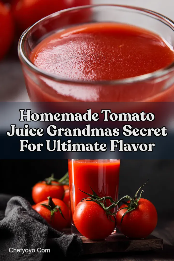 Homemade Tomato Juice Grandmas Secret For Ultimate Flavor