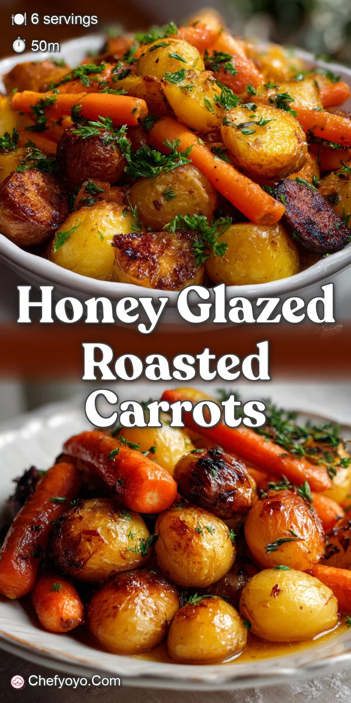 Close-up of tender-crisp carrots, parsnips and Brussels sprouts glazed with honey, showing a warm glow and inviting textures.