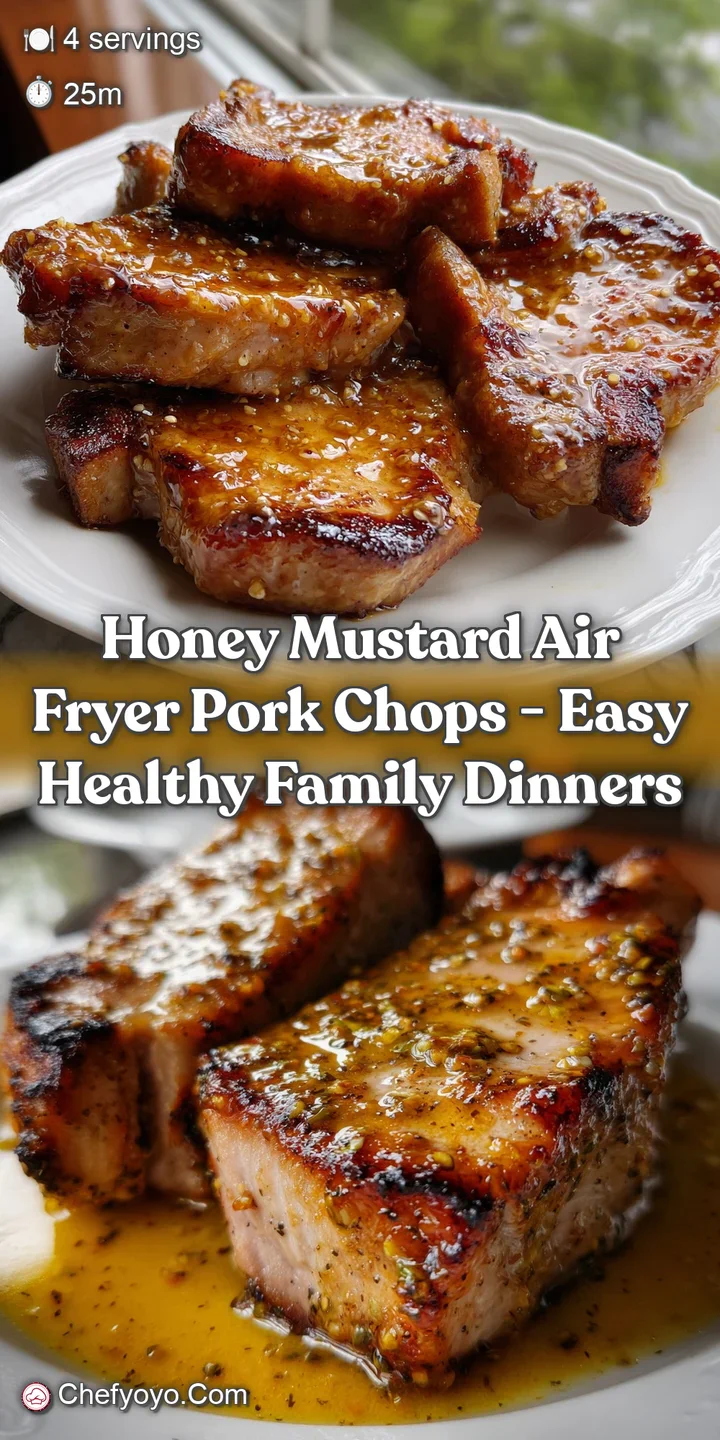 Honey Mustard Air Fryer Pork Chops - Easy Healthy Family Dinners