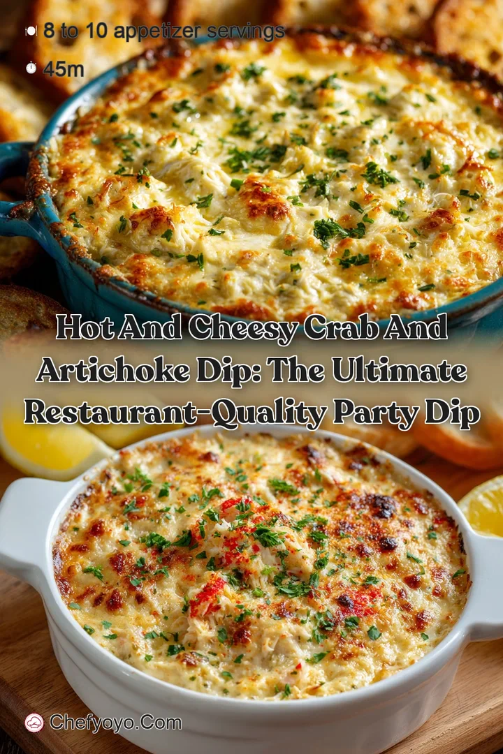 Hot and Cheesy Crab and Artichoke Dip: The Ultimate Restaurant-Quality Party Dip