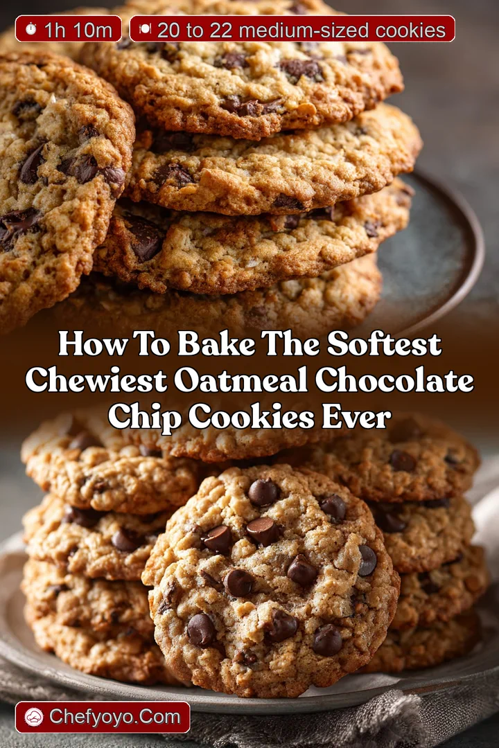 How to Bake The Softest Chewiest Oatmeal Chocolate Chip Cookies Ever