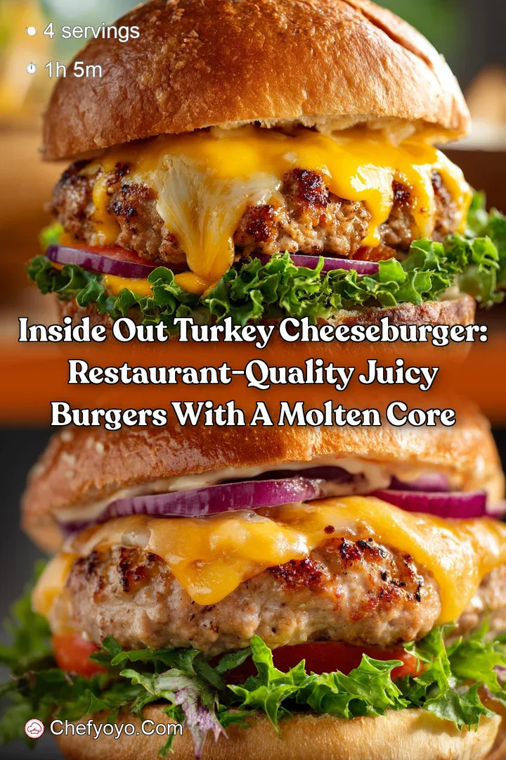 Inside Out Turkey Cheeseburger: Restaurant-Quality Juicy Burgers with a Molten Core