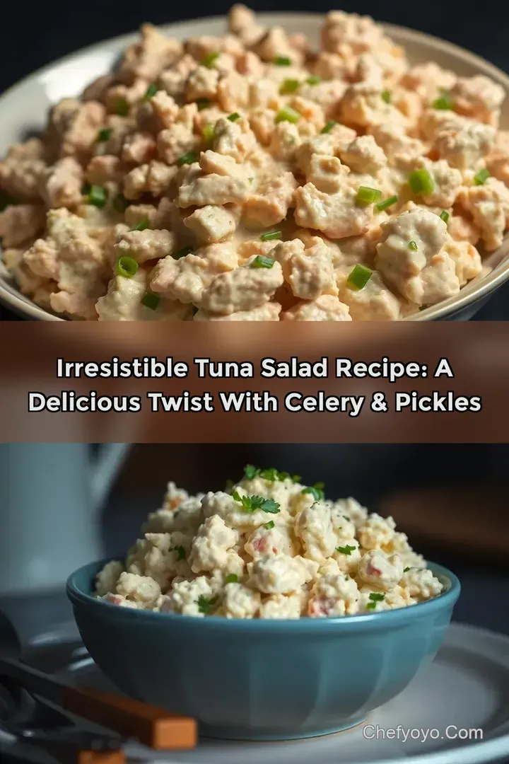 Irresistible Tuna Salad Recipe: A Delicious Twist with Celery & Pickles